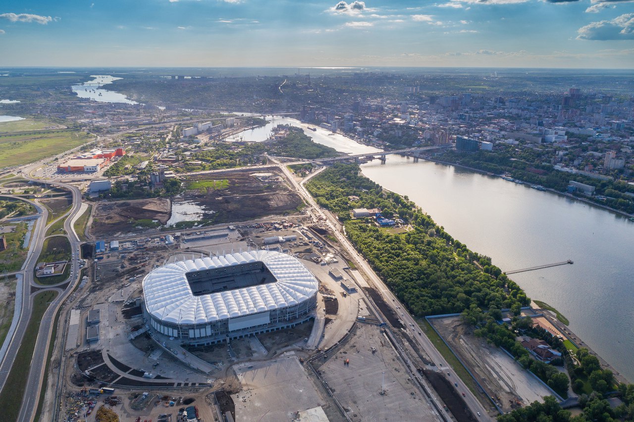 Строительство стадиона "Ростов Арена" к ЧМ по футболу 2018